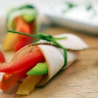 Low Carb vegetable rolls with chive quark